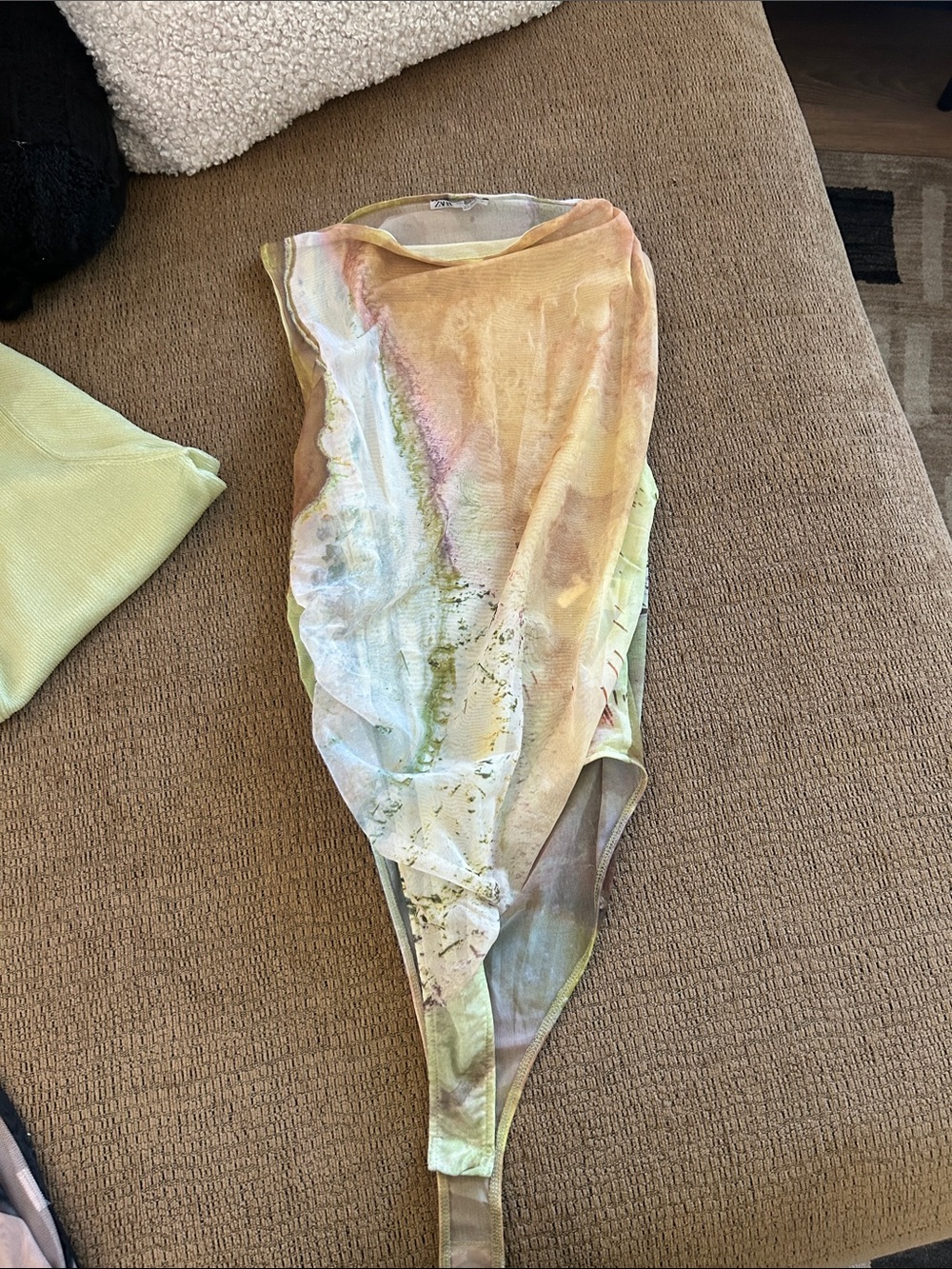 Sheer Pastel Tie-Dye Bodysuit